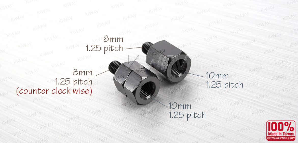 KiWAV 10mm to 8mm standard and reverse converter screws