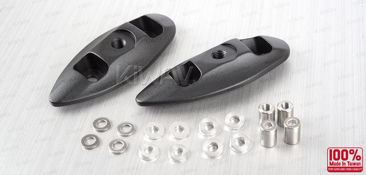 KiWAV 10mm mirror adapters for Yamaha T-MAX 500 2001-2011