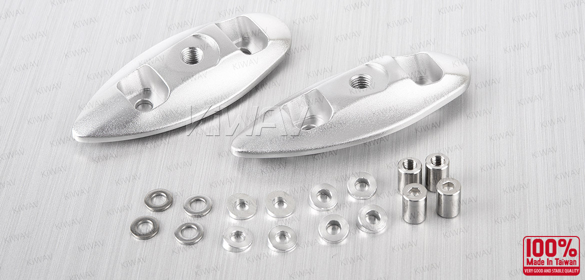 KiWAV 10mm mirror adapters for Yamaha T-MAX 500 2001-2011