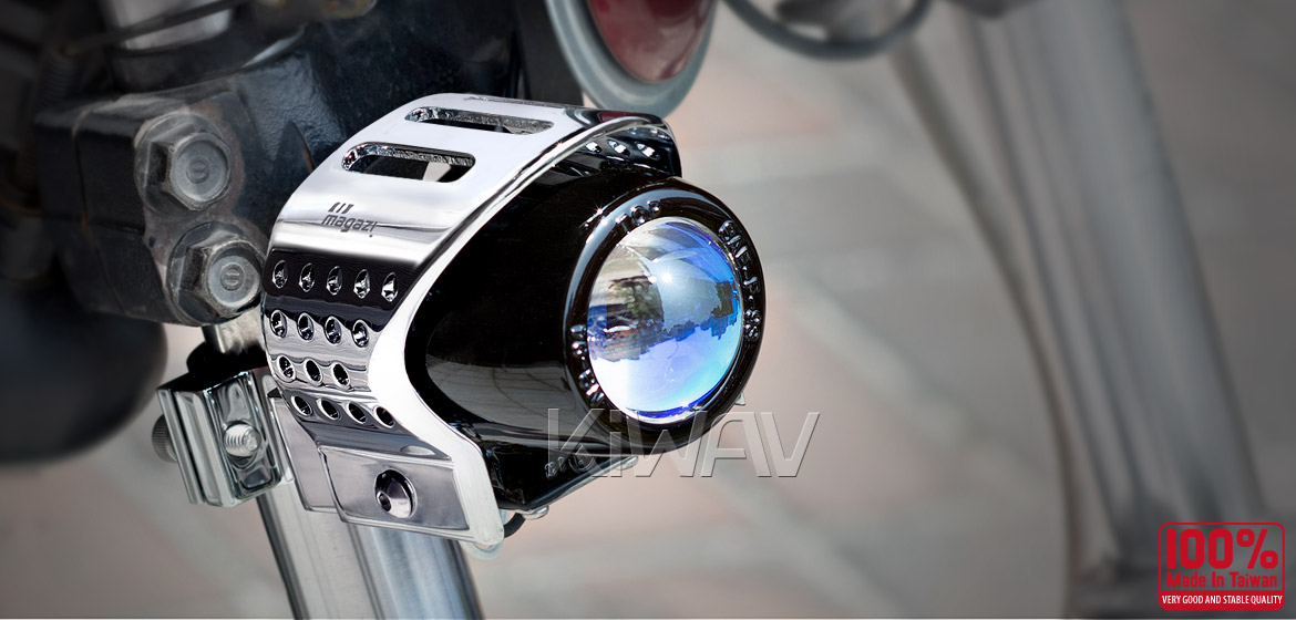 Magazi Round fisheye chrome fog auxiliary light