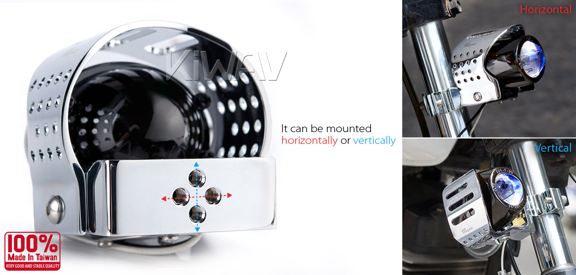 Magazi Round fisheye chrome fog auxiliary light