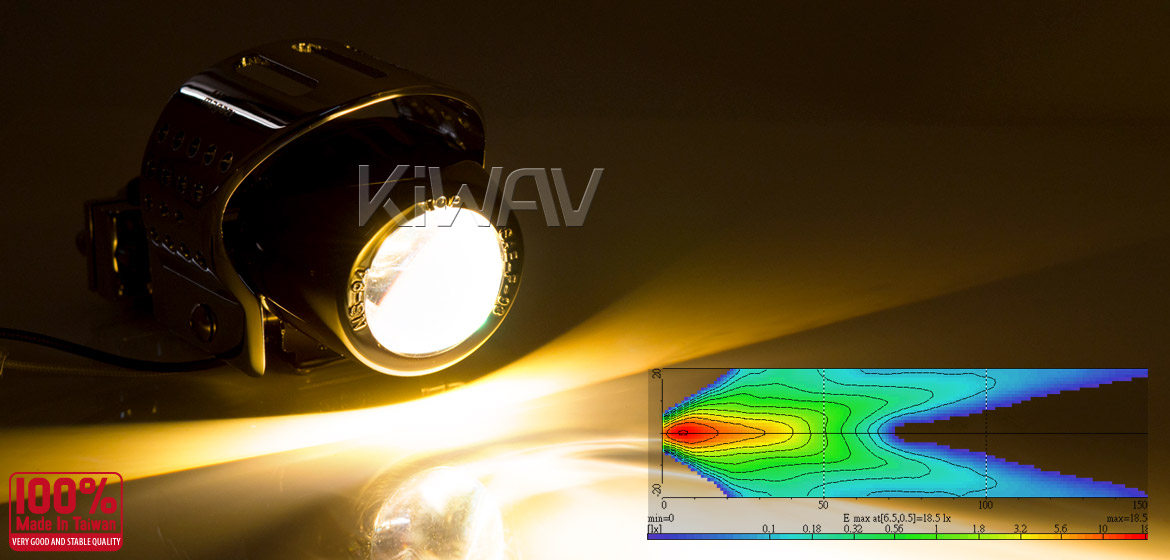 Magazi Round fisheye chrome fog auxiliary light