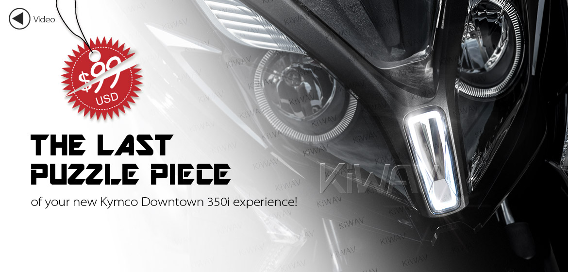 KiWAV Kymco Downtown 350I NMW front cowling position light chrome
