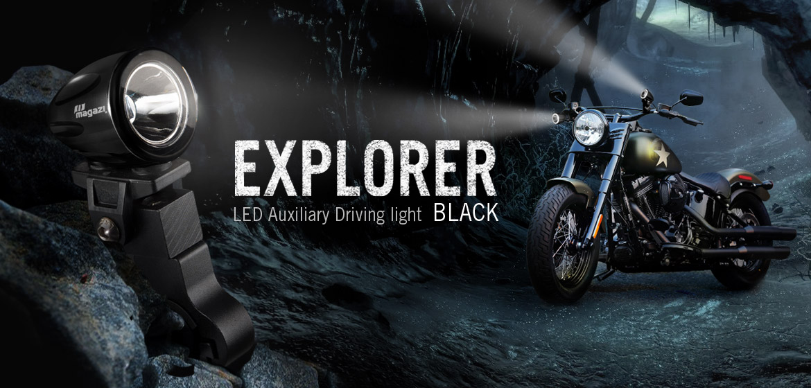KiWAV Magazi Explorer CNC aluminum anodized black auxiliary LED light