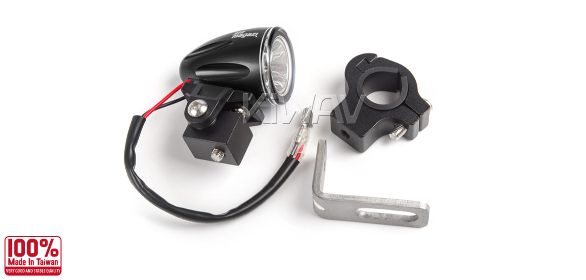 KiWAV Magazi Explorer CNC aluminum anodized black auxiliary LED light