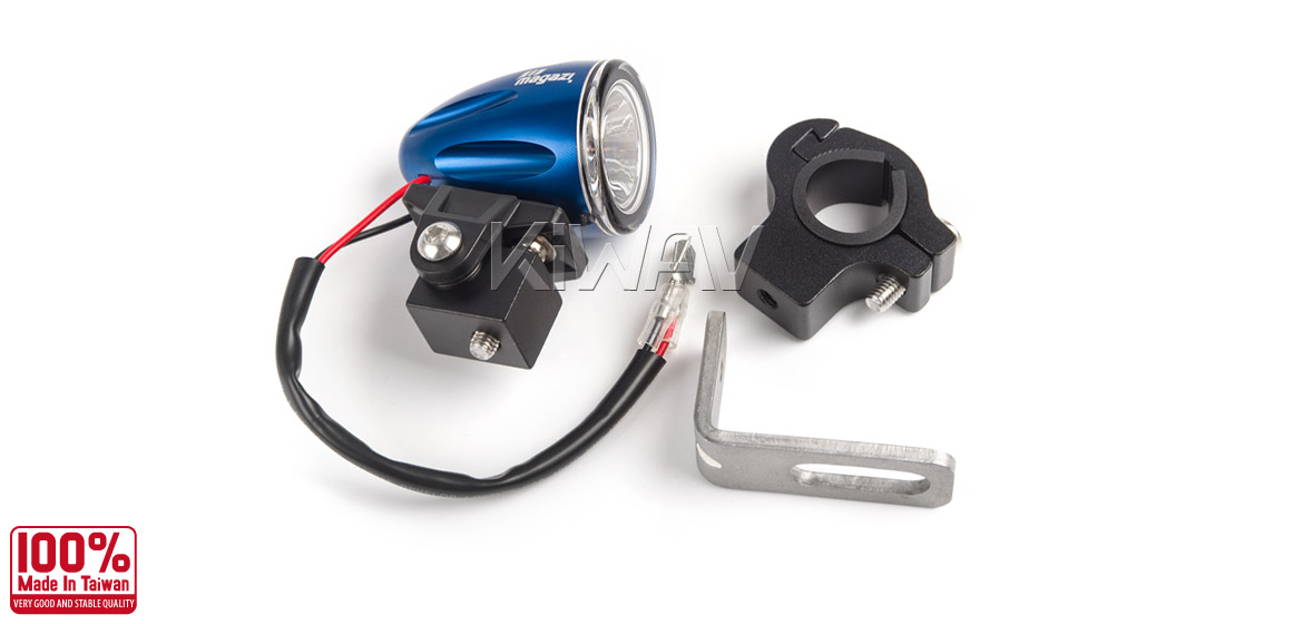 KiWAV Magazi Explorer CNC aluminum anodized blue auxiliary LED light