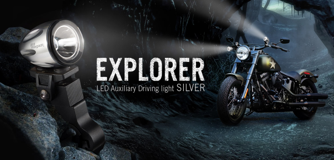 KiWAV Magazi Explorer CNC aluminum anodized silver auxiliary LED light