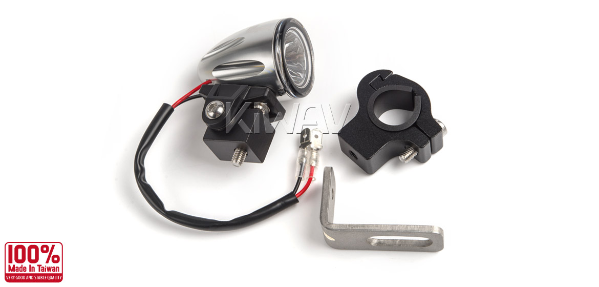 KiWAV Magazi Explorer CNC aluminum anodized silver auxiliary LED light
