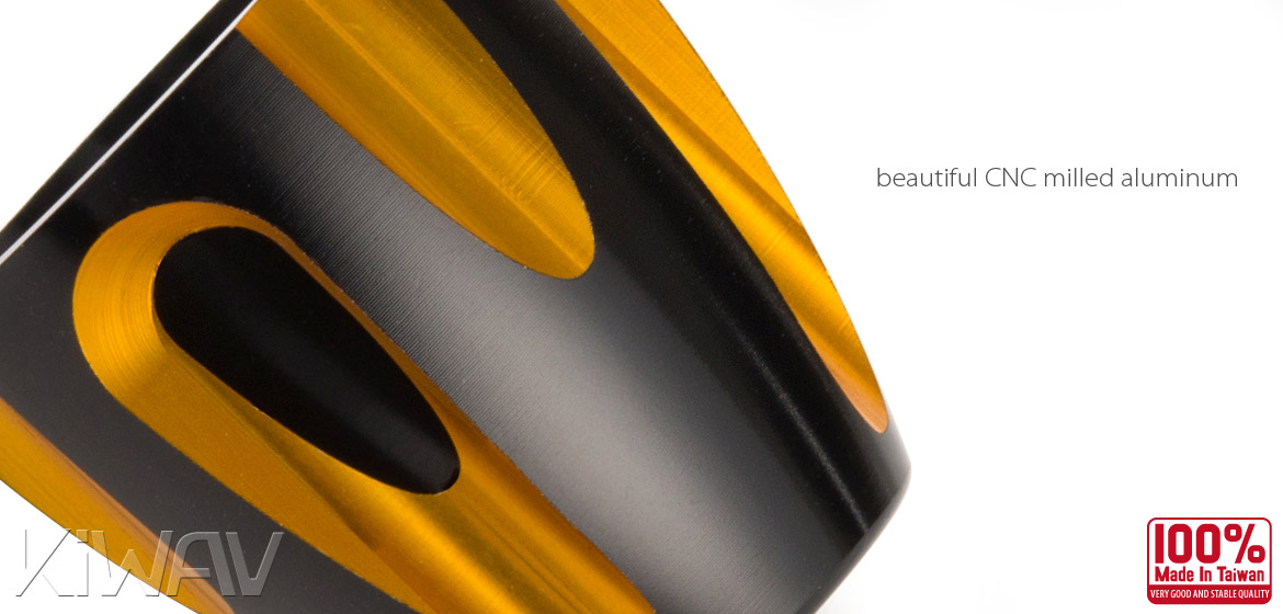 KiWAV bar ends Tower gold with black base fit 7/8 inch 1 inch hollow handlebar Magazi