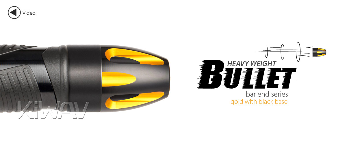 KiWAV bar ends Tower gold with black base fit 7/8 inch 1 inch hollow handlebar Magazi