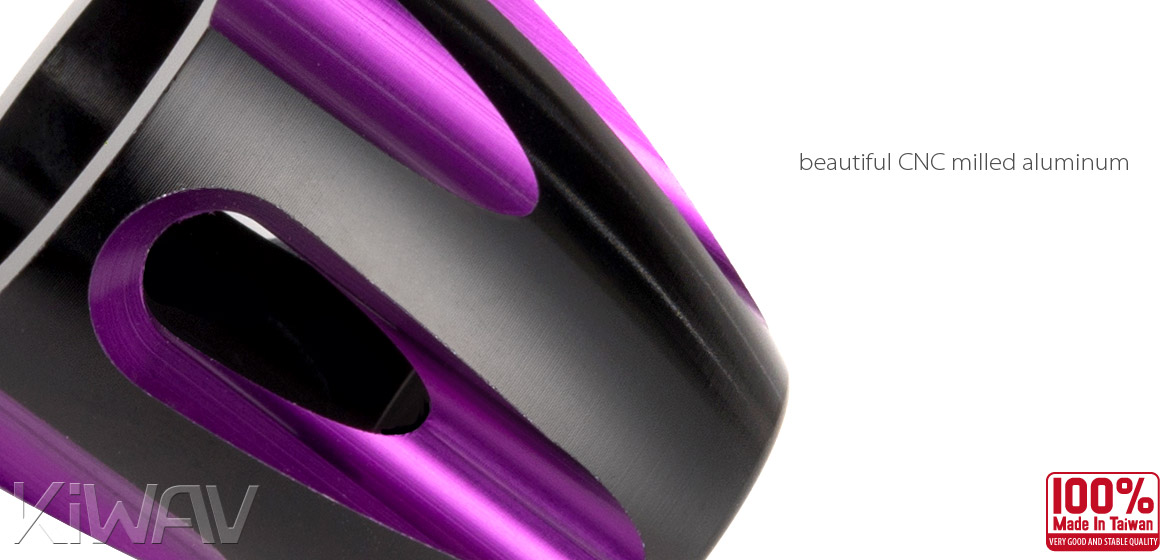 KiWAV bar ends Tower purple with silver base fit 7/8 inch 1 inch hollow handlebar Magazi