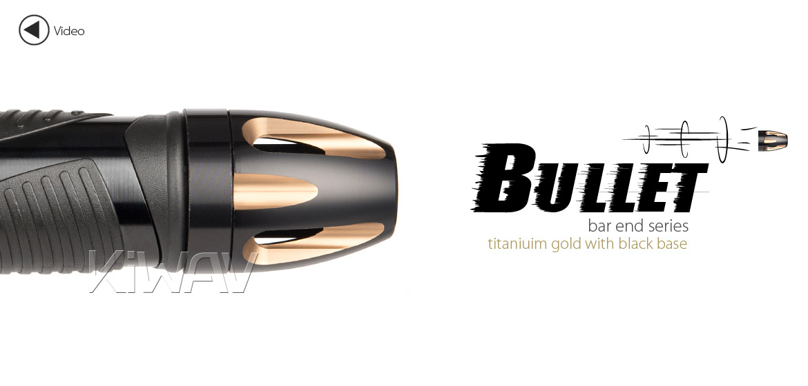 KiWAV bar ends Tower tgold with black base fit 7/8 inch 1 inch hollow handlebar Magazi