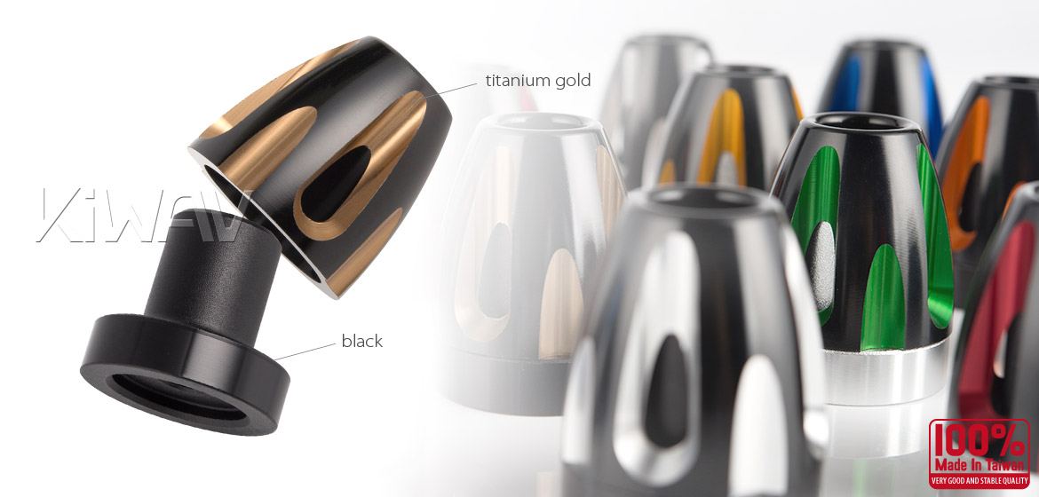 KiWAV bar ends Tower tgold with black base fit 7/8 inch 1 inch hollow handlebar Magazi