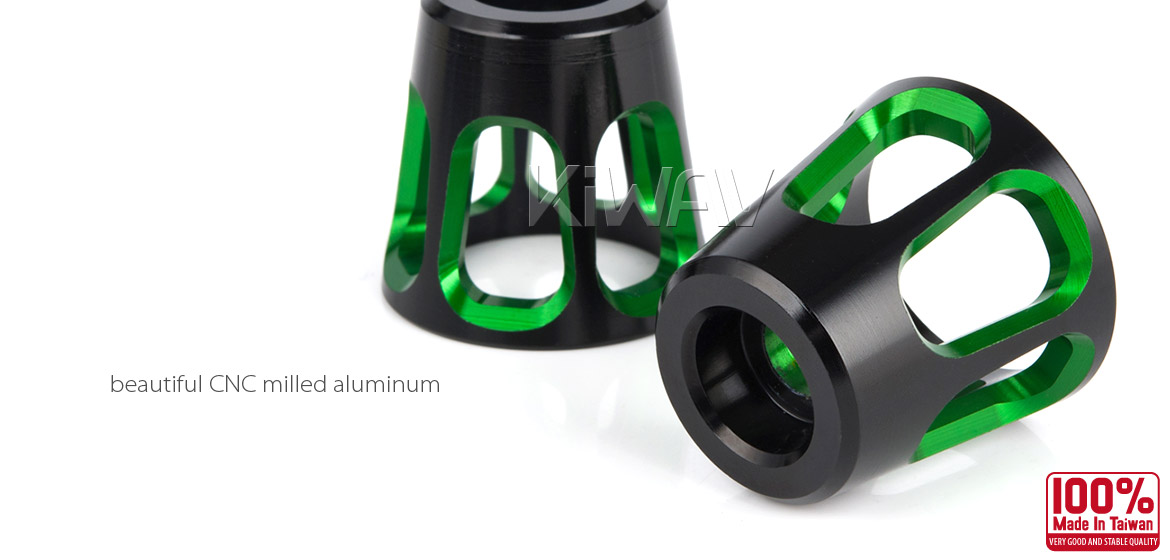 KiWAV bar ends Tower green with black base fit 7/8 inch 1 inch hollow handlebar Magazi