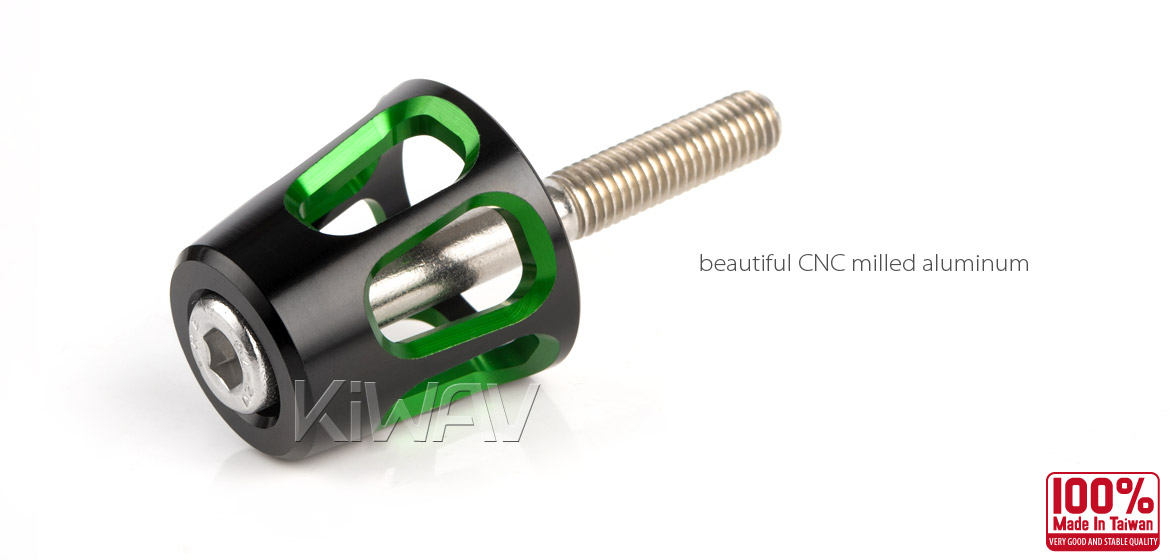 KiWAV bar ends Tower green with black base fit 7/8 inch 1 inch hollow handlebar Magazi