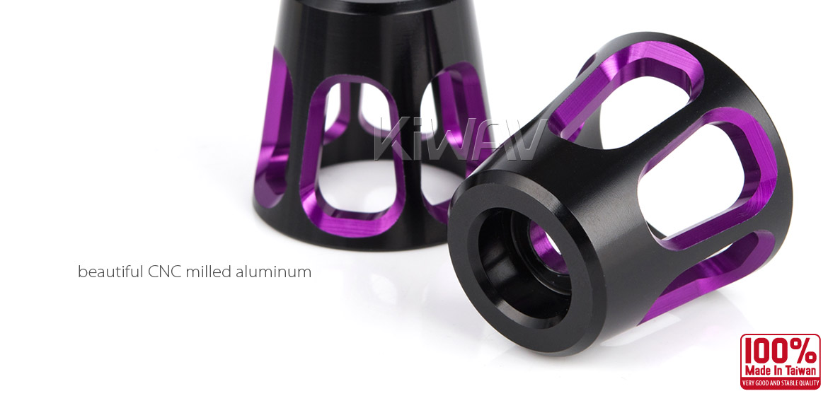 KiWAV bar ends Tower purple with black base fit 7/8 inch 1 inch hollow handlebar Magazi