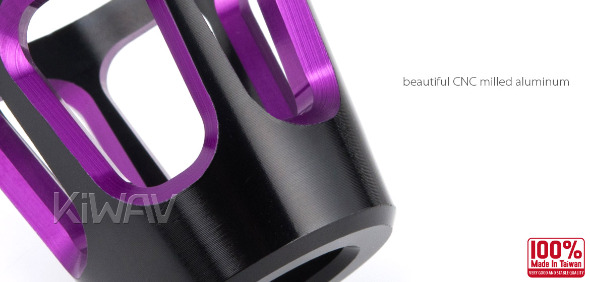KiWAV bar ends Tower purple with black base fit 7/8 inch 1 inch hollow handlebar Magazi