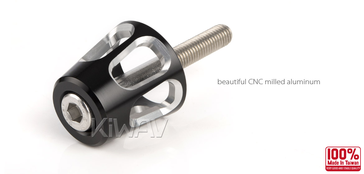KiWAV bar ends Tower silver with silver base fit 7/8 inch 1 inch hollow handlebar Magazi