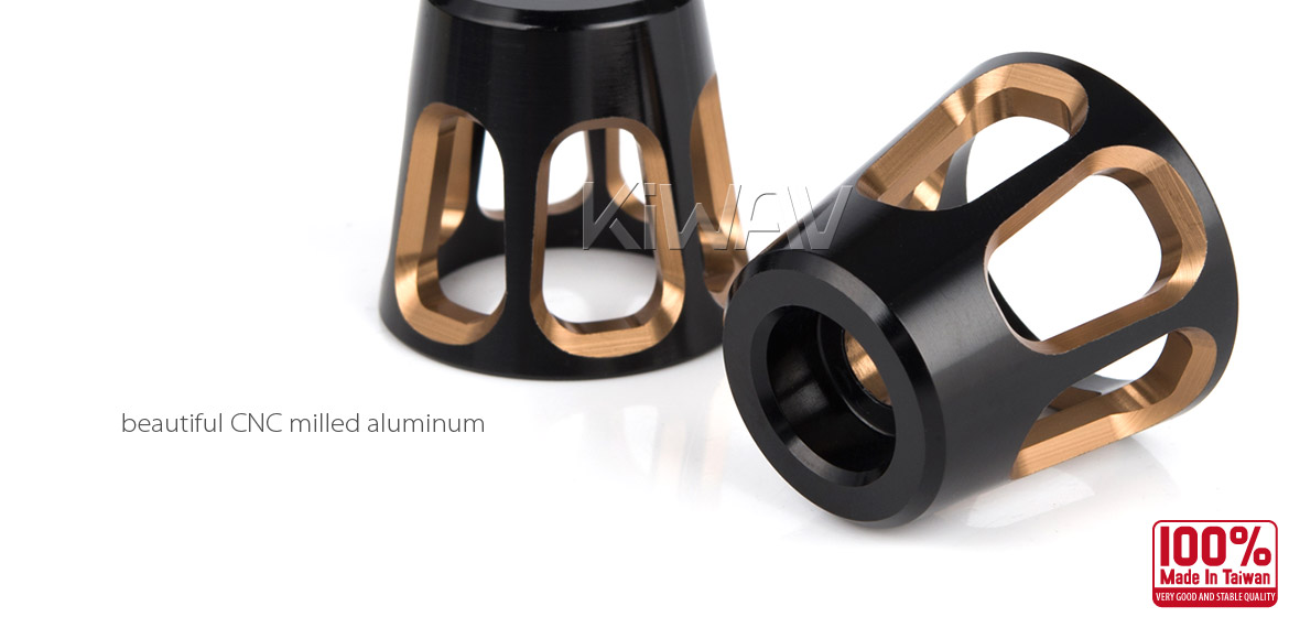 KiWAV bar ends Tower titanium gold with black base fit 7/8 inch 1 inch hollow handlebar Magazi