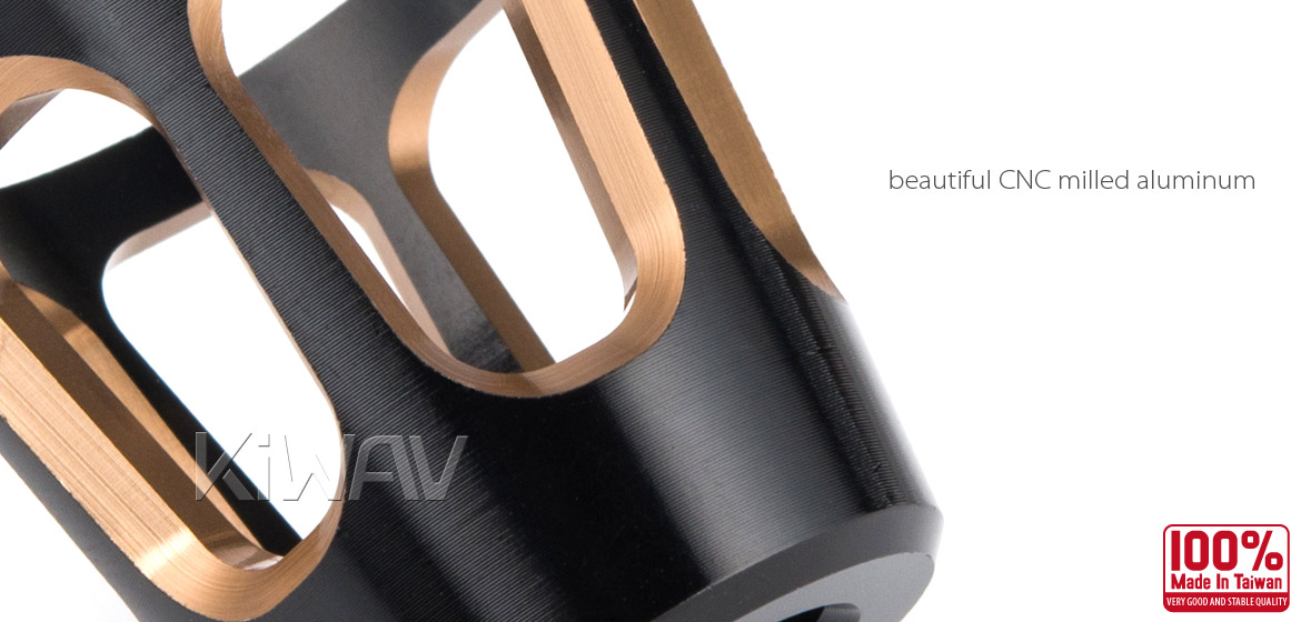 KiWAV bar ends Tower titanium gold with black base fit 7/8 inch 1 inch hollow handlebar Magazi