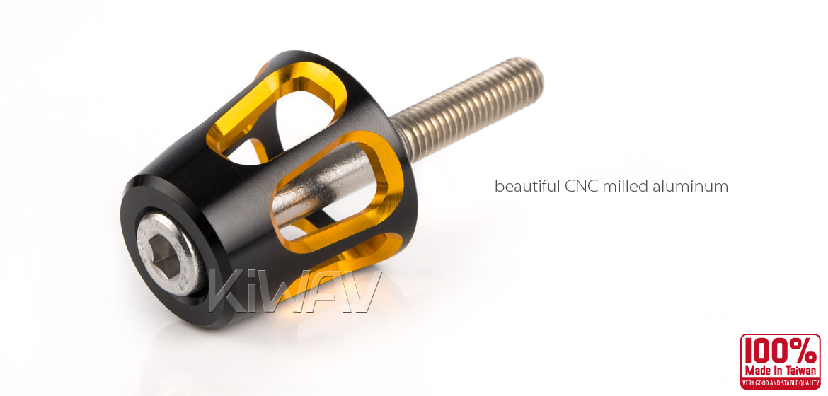 KiWAV bar ends Tower gold with black base fit 7/8 inch 1 inch hollow handlebar Magazi