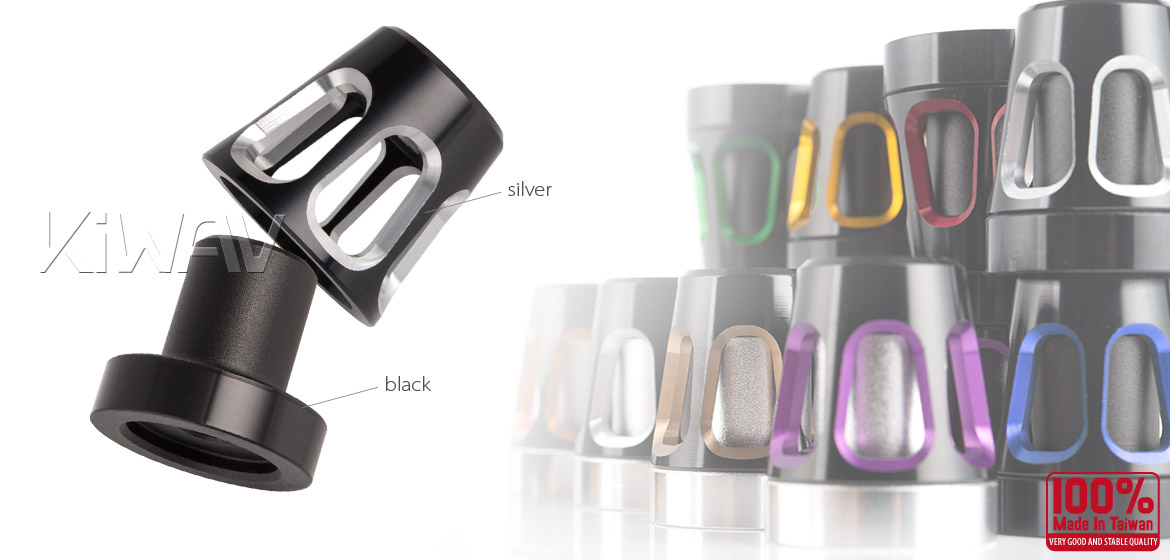 KiWAV bar ends Tower silver with black base fit 7/8 inch 1 inch hollow handlebar Magazi