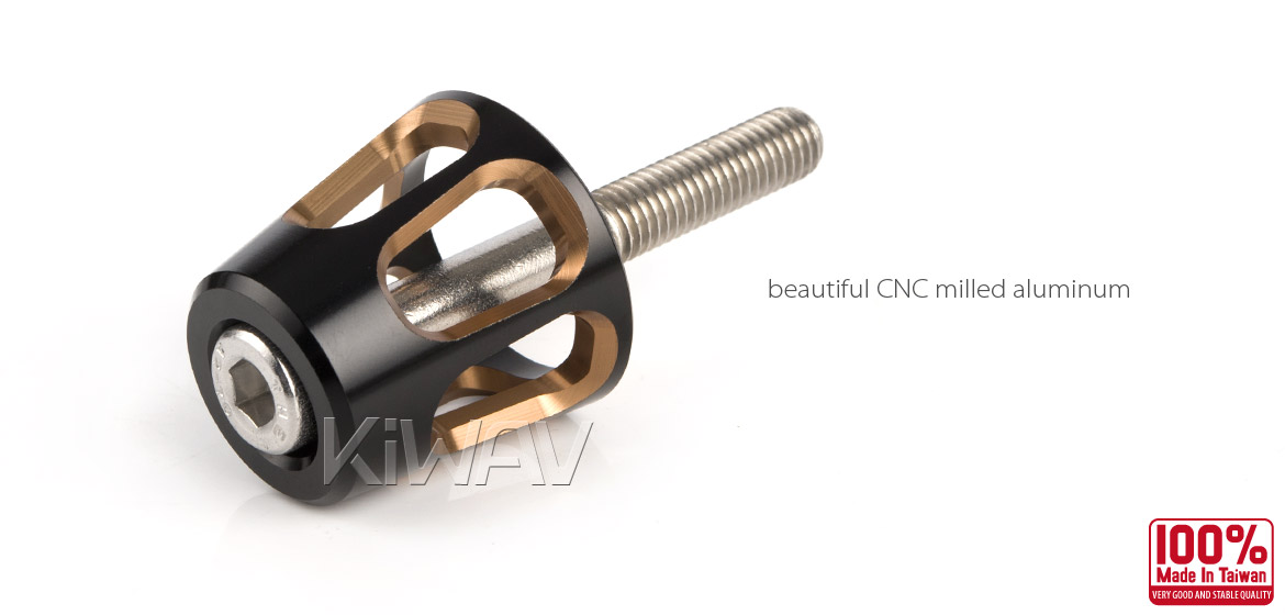 KiWAV bar ends Tower tgold with black base fit 7/8 inch 1 inch hollow handlebar Magazi