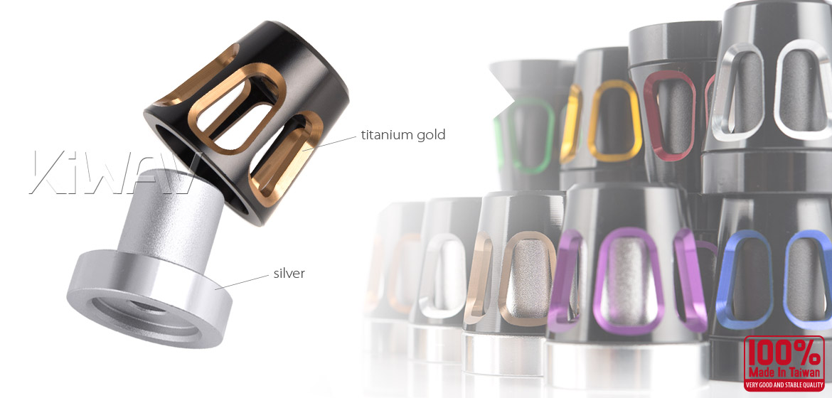 KiWAV bar ends Tower tgold with silver base fit 7/8 inch 1 inch hollow handlebar Magazi