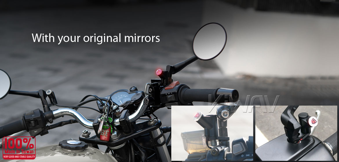 KiWAV motorcycle BSD system with LED indicators for most BMW