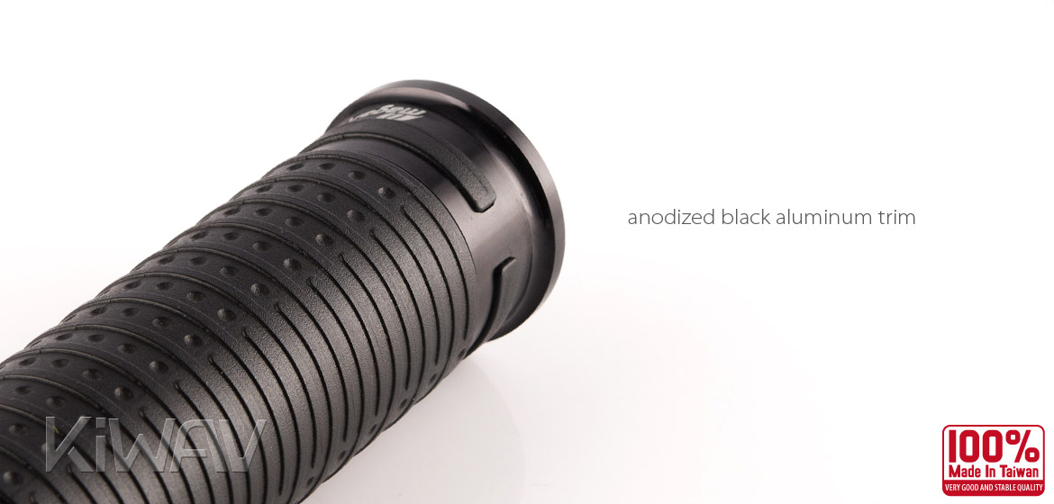 Cyber style grips black TPR +black aluminum trim 22mm x2