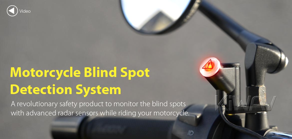 KiWAV motorcycle BSD system with LED indicators for most BMW