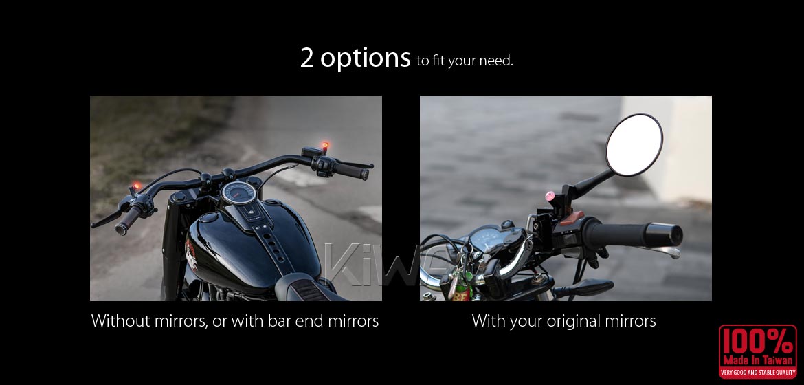 KiWAV motorcycle BSD system with LED indicators for most Harley Davidson