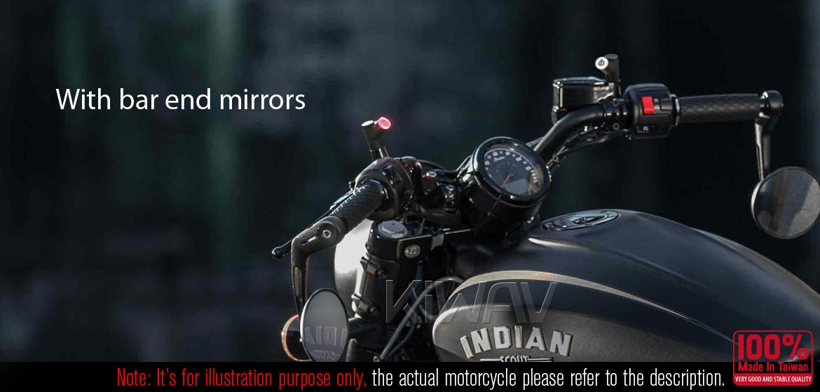 KiWAV motorcycle BSD system with LED indicators for Harley Davidson Street 500/750