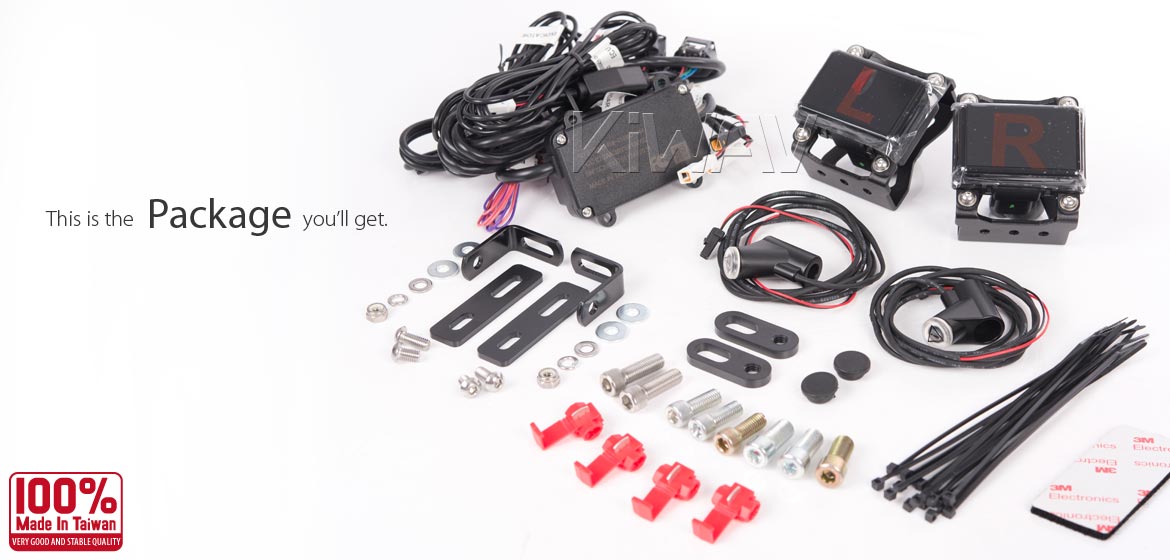 KiWAV motorcycle BSD system with LED indicators for Harley Davidson Street 500/750