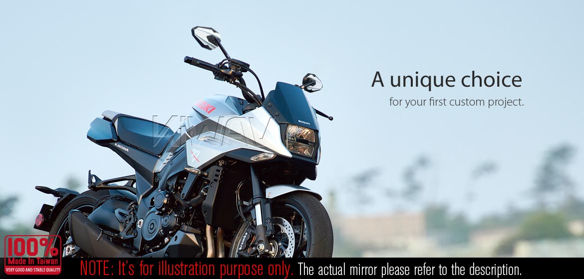Motorcycle mirrors 4Rizz white for scooter 8mm