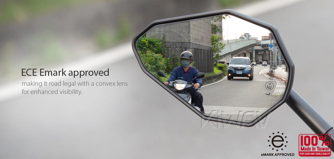 Motorcycle mirrors 4Rizz white compatible for Harley Davidson