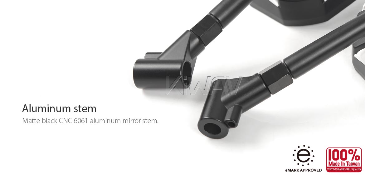 Motorcycle mirrors 4Rizz white compatible for Harley Davidson