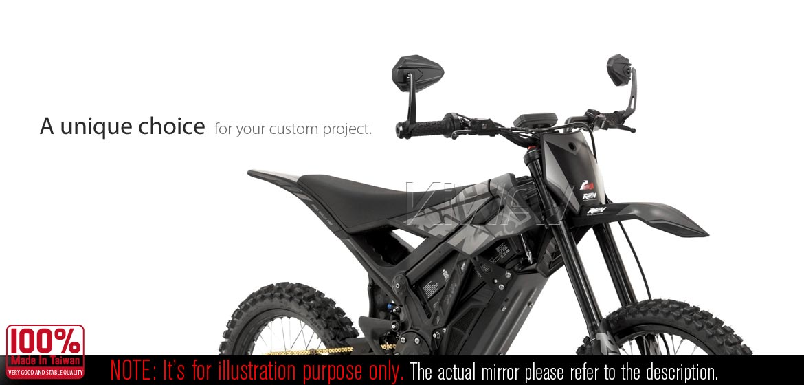 KiWAV bar end mirrors 4Rizz black for most bicycles, Ebikes with hollow bar end A PAIR