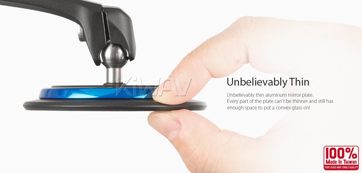 Thinnest motorcycle mirrors KiWAV motorcycle bar end mirrors Aura blue compatible with BMW M8 threaded handlebar