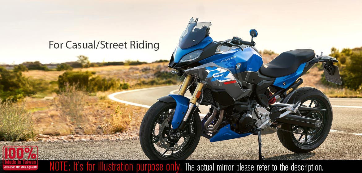 Thinnest motorcycle mirrors KiWAV motorcycle bar end mirrors Aura blue compatible for BMW M10 threaded handlebar