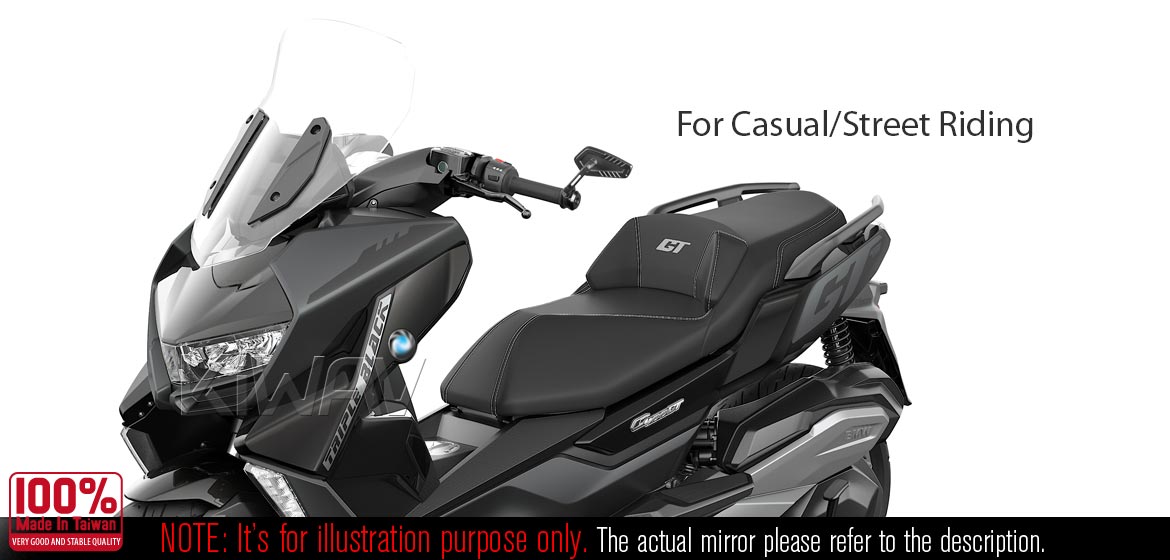 The thinnest motorcycle mirrors KiWAV motorcycle bar end mirrors Blade black compatible with BMW M8 threaded handlebar