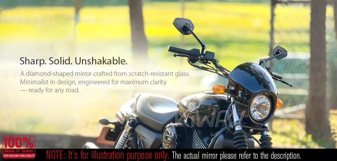 KiWAV motorcycle mirrors Blok compatible with Harley Davidson Street 500/750