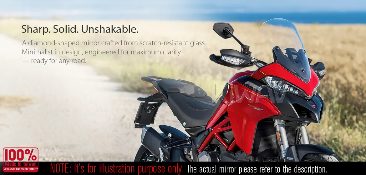 KiWAV motorcycle mirrors Blok 10mm standard threaded a piece