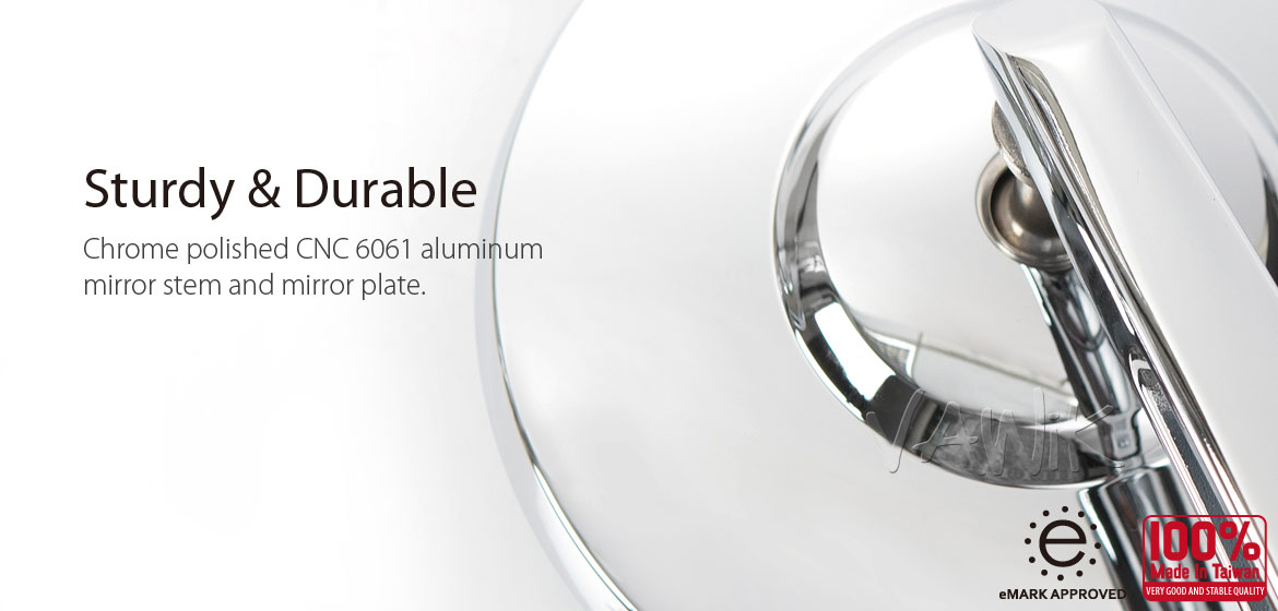 VAWiK motorcycle bar end mirrors Bob chrome for Triumph water-cooled motorcycles