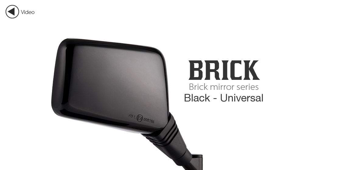 Magazi Brick black 10mm mirror RH for motorcycle golf cart