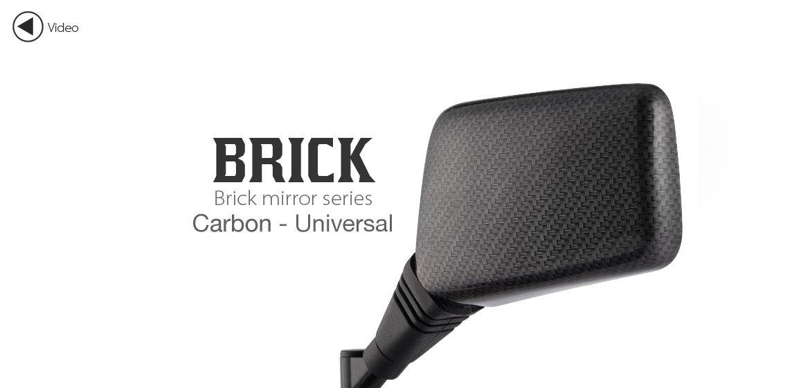 Magazi Brick carbon 10mm mirror LH for motorcycle golf cart