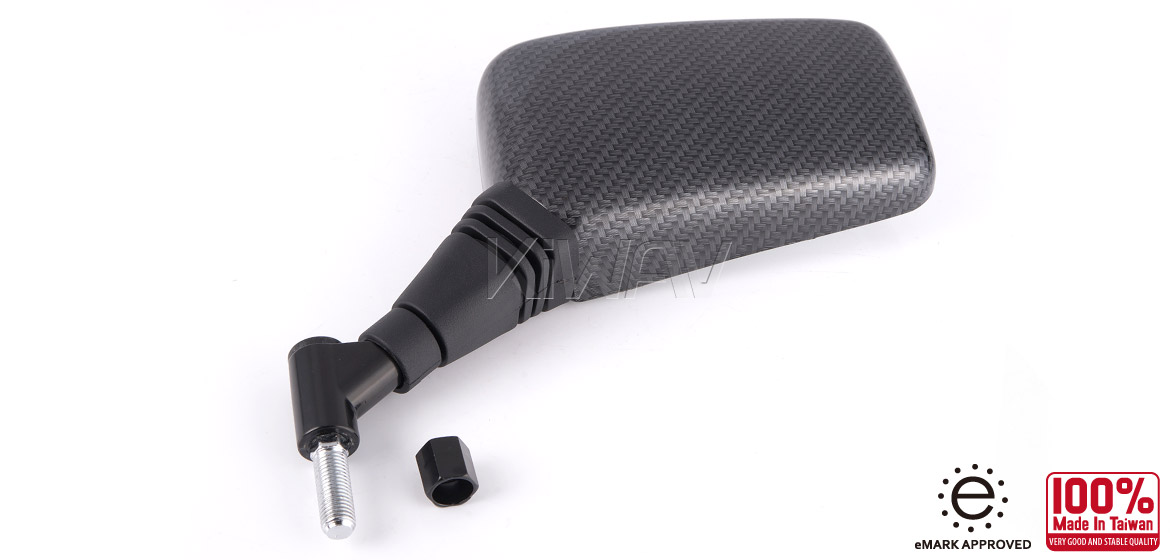 Magazi Brick carbon 10mm mirror LH for motorcycle golf cart