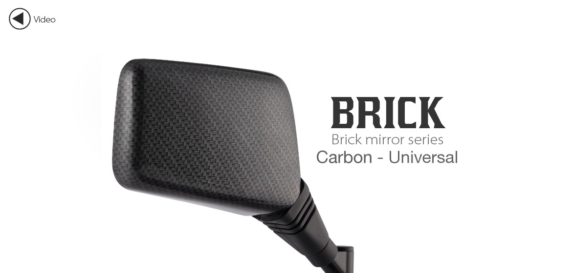 Magazi Brick carbon 10mm mirror RH for motorcycle golf cart