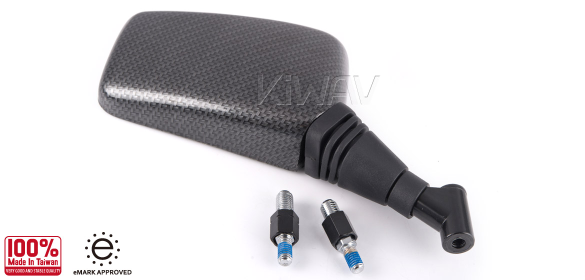 Magazi Brick carbon 10mm mirror RH for motorcycle golf cart