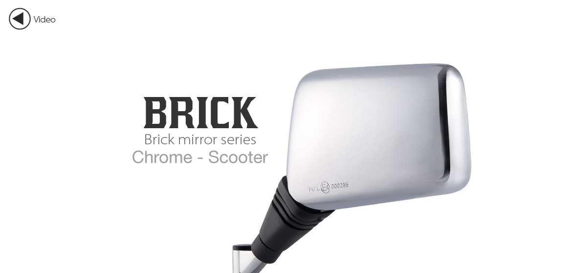 Magazi Brick chrome 8mm mirror LH for motorcycle, golf cart